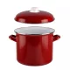 PERFECT HOME Fazék fedővel zománcozott 20 cm 5,2 L piros