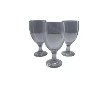   3 darabos talpas boros pohár szett üveg Cheerful (210 ml-es)