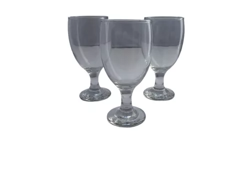 3 darabos talpas boros pohár szett üveg Cheerful (210 ml-es)