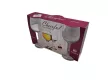 3 darabos talpas boros pohár szett üveg Cheerful (210 ml-es)