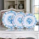  ONION 18 részes porcelán tányérkészlet - elegáns kék hagymás mintával