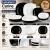 Luminarc Carine Neo Black & White 18 részes étkészlet 6 személyre fekete-fehér edzett üveg