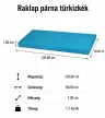 Raklap párna türkizkék 120x60x7 cm
