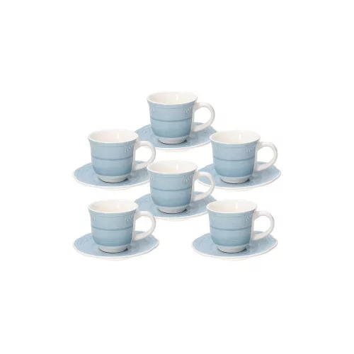 SHABBY AZZURRO kerámia mokkás készlet 9 cl (6 darab)
