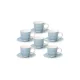 SHABBY AZZURRO kerámia mokkás készlet 9 cl (6 darab)