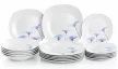 Banquet Blue Daisy 18 részes porcelán étkészlet 6 személyre kék-lila virágmintás