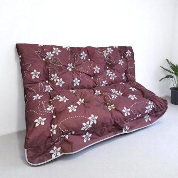   Hintaágy párna 130 cm 2 részes Bordó fehérvirágos mintával