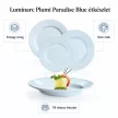 Luminarc Plumi Paradise Blue 18 részes étkészlet 6 személyre világoskék edzett opálüveg