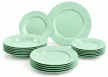 Luminarc Plumi Paradise Green 18 részes étkészlet 6 személyre mentazöld edzett opálüveg