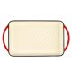 Piros zománcozott öntöttvas grill tepsi 33x21,5x3,2cm