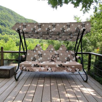   Hintaágy párna HERCULES típusú hintaágyhoz virág mintás barna