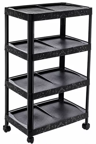Cipőtároló 4 részes fekete műanyag 79,2x47,5x28,5 cm