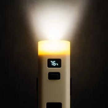 Bicikli lámpa és powerbank fehér
