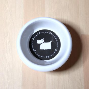  Kutya etető tál 18 cm-es, 400 ml ─ Pets leave prints on our heart felirattal