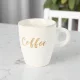 Kávésbögre Coffee felirattal 220 ml krémfehér színben 8,5x7,5 cm