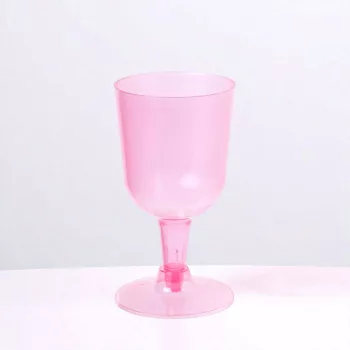  Parti boros pohár 4db, műanyag, 160ml - rózsaszín színben
