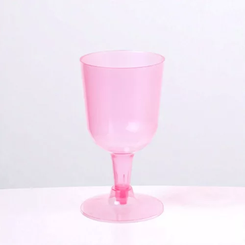 Parti boros pohár 4db, műanyag, 160ml - rózsaszín színben