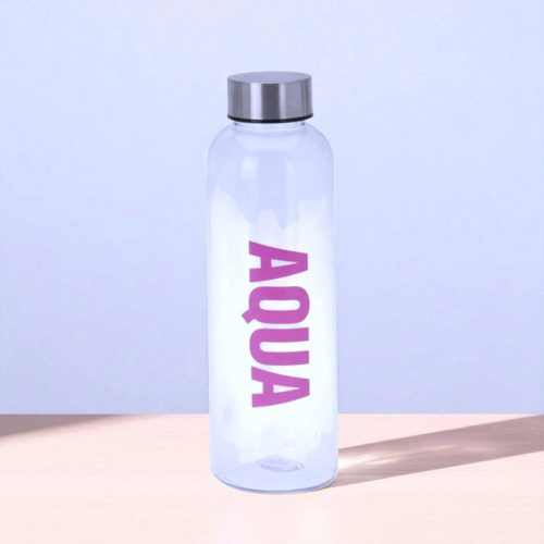 Excellent Houseware feliratos 'Aqua' kulacs 500ml - lila színben