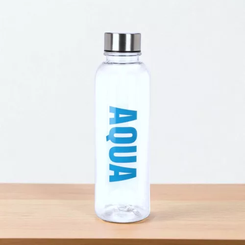 Excellent Houseware feliratos 'Aqua' kulacs 500ml - kék színben