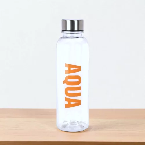 Excellent Houseware feliratos 'Aqua' kulacs 500ml - narancssárga színben