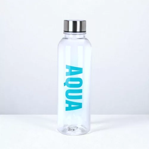 Excellent Houseware feliratos 'Aqua' kulacs 500ml - kékeszöld színben