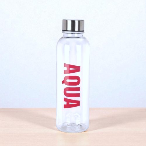 Excellent Houseware feliratos 'Aqua' kulacs 500ml - piros színben