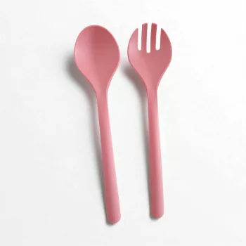   Excellent Houseware Salátás tálaló kanál szett 2db-os - korall rózsaszín