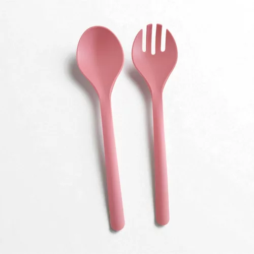 Excellent Houseware Salátás tálaló kanál szett 2db-os - korall rózsaszín