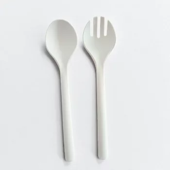   Excellent Houseware Salátás tálaló kanál szett 2db-os - törtfehér