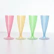 Parti pezsgős pohár 4db, műanyag, 130ml - zöld színben