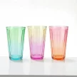 Ombre színes üvegpohár 470 ml - sárga-rózsaszín