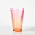 Ombre színes üvegpohár 470 ml - rózsaszín-narancssárga