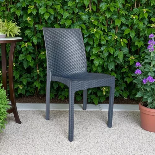 BAREL rattan szék antracit színben 87x44x44 cm