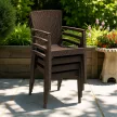 BARAW rattan karfás szék barna 88x59x59 cm