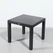 BAHAR üveglapos asztal 90x90 cm - antracit színben