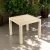 Rattan kerti asztal 90x90 cm - cappuccino színben