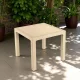 Rattan kerti asztal 90x90 cm - cappuccino színben