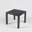 Rattan kerti asztal 90x90 cm - barna színben