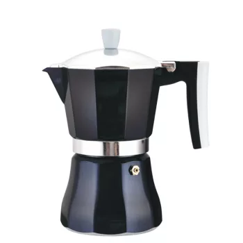   Kotyogós kávéfőző 3 személyes alumínium indukciós Azzurro sötétkék Perfect Home