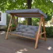Hintaágy párna 120 cm 3 részes szürke színben