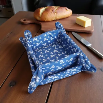 Kenyérkosár szett kék színben