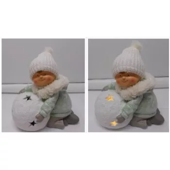 Világító gyerek figura 35x35cm