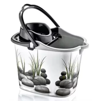 Mintás, kerekes felmosóvödör