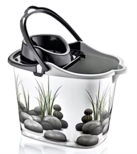 Mintás, kerekes felmosóvödör