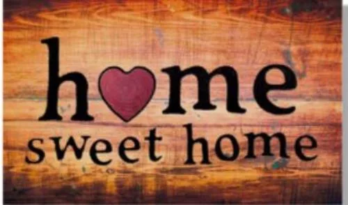 Lábtörlő "Home sweet home" mintával