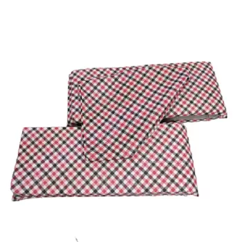   Sörpad párna garnitúra piros kockás 220 cm-es párna 260x90 cm-es terítővel
