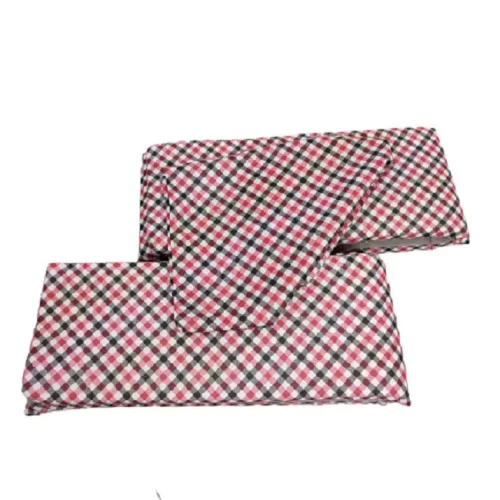Sörpad párna garnitúra piros kockás 220 cm-es párna 260x90 cm-es terítővel