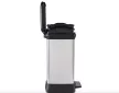Curver Duo Deco pedálos szelektív szemetes 10+18 L 39x29x50,5 cm ezüst-fekete
