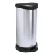 Curver fémhatású pedálos szemetes 40L 68x34,9x28,2 cm fém-fekete
