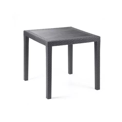KING kerti asztal barna rattan hatású 79x79x72 cm